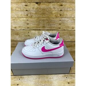 Nike Air Force 1 GS Fushia Pink White Kids Youth Sneakers Size 2Y FV5948-102